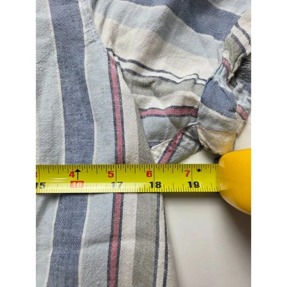 Abercrombie & Fitch Women's Stripe Knot Button Up Short Sleeve Top Size Small - Picture 3 of 5
